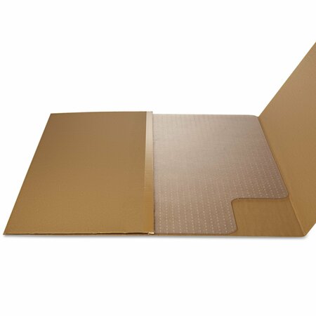 Deflecto Chair Mat 46"x60", Traditional Lip Shape, Clear, for Carpet, Thickness: 3/8" CM13433F